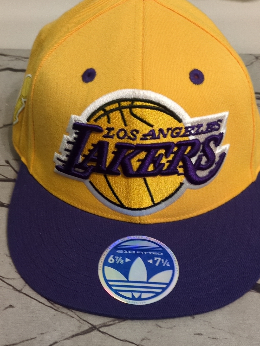 adidas Yellow and Purple Los Angeles Lakers Kids Snapback